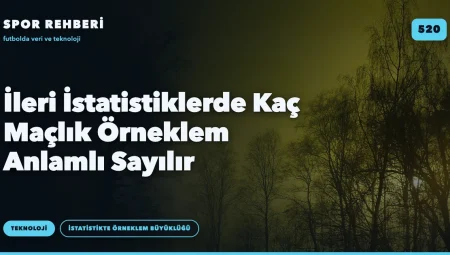 İleri İstatistiklerde Kaç Maçlık Örneklem Anlamlı Sayılır